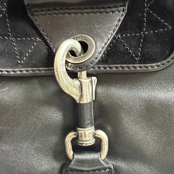 Dior Cannage Rebelle Leather and Suede Satchel Handbag - Picture 10 of 14